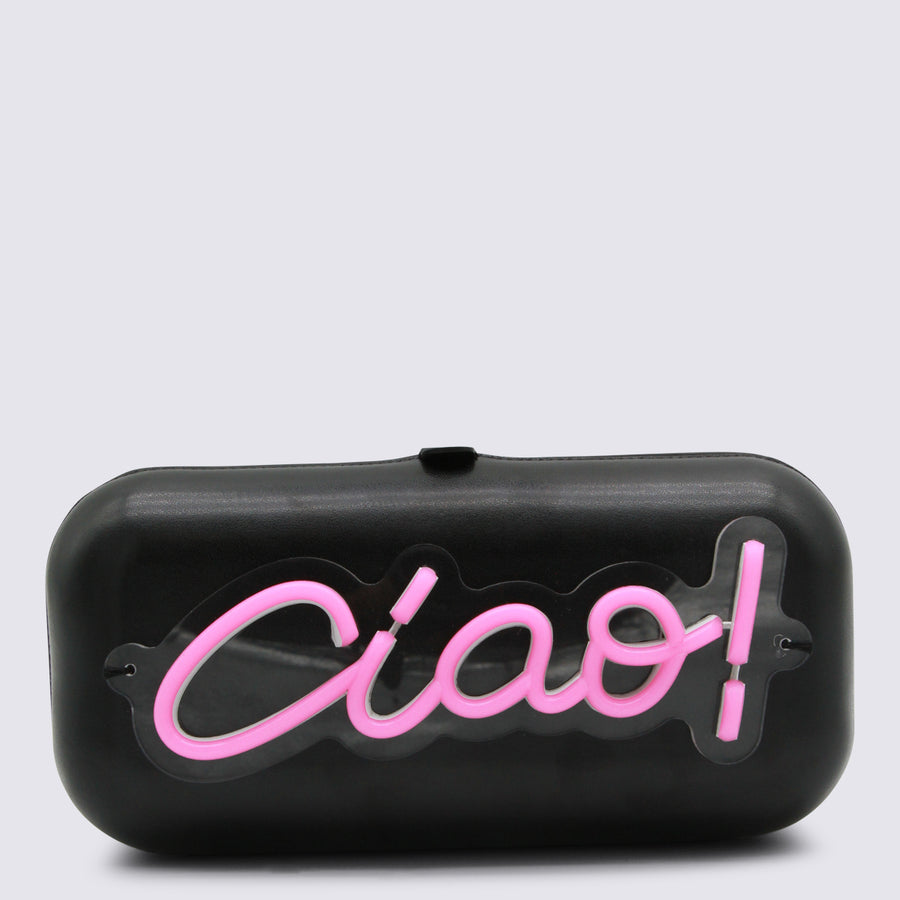 Moschino Leather clutch in black