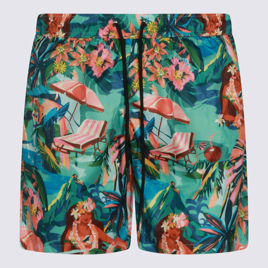 Maunakea 100% Polyester swim shorts in multicolor