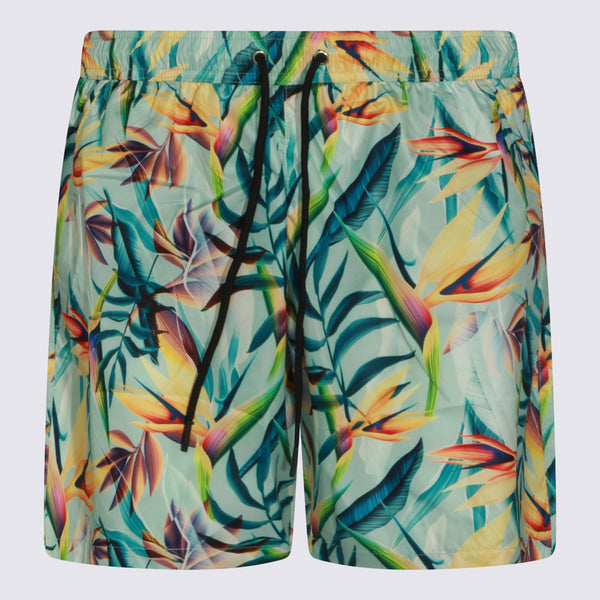Maunakea 100% Polyester swim shorts in green