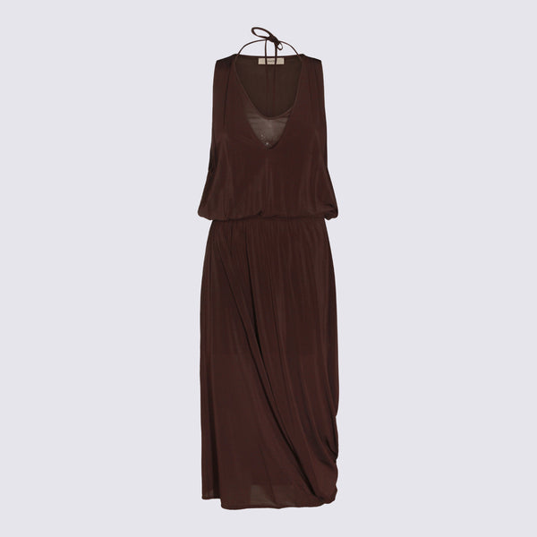 Lemaire 95% Viscose dress in brown
