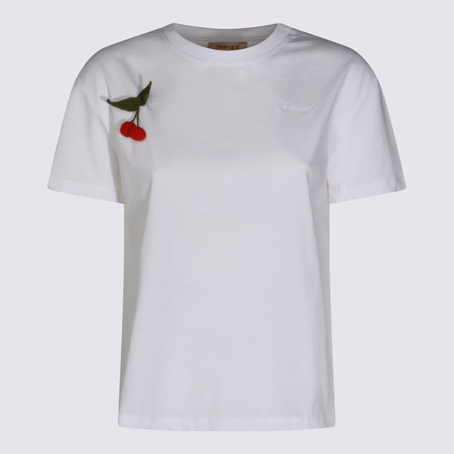Twin-Set 100% Cotton t-shirt in white