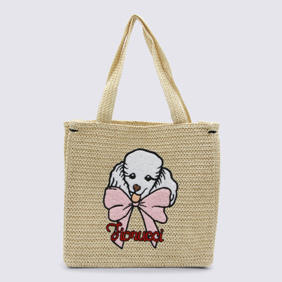 Fiorucci 50% cotton tote bag in beige