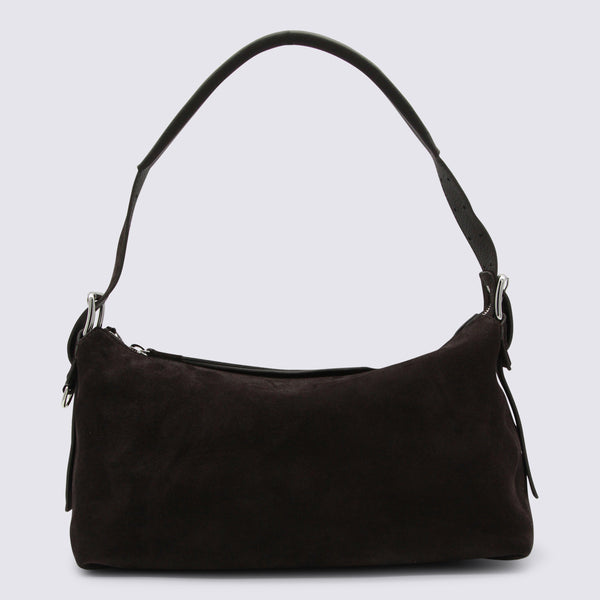Lemaire Suede shoulder bag in brown