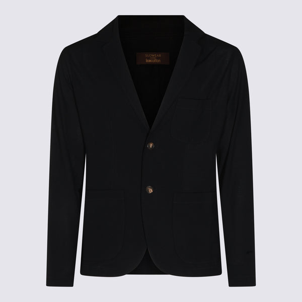 Zanone 100% Cotton blazer in black