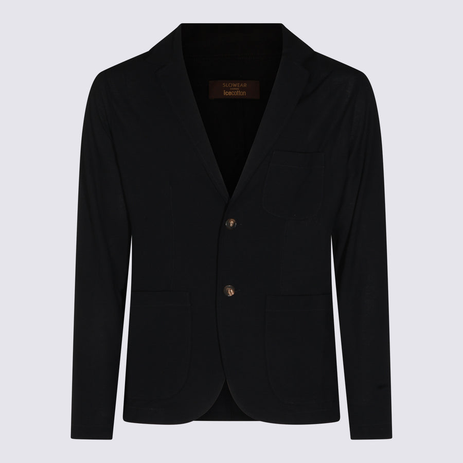 Zanone 100% Cotton blazer in black