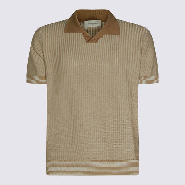 Piacenza Cashmere 55% Silk polo in beige