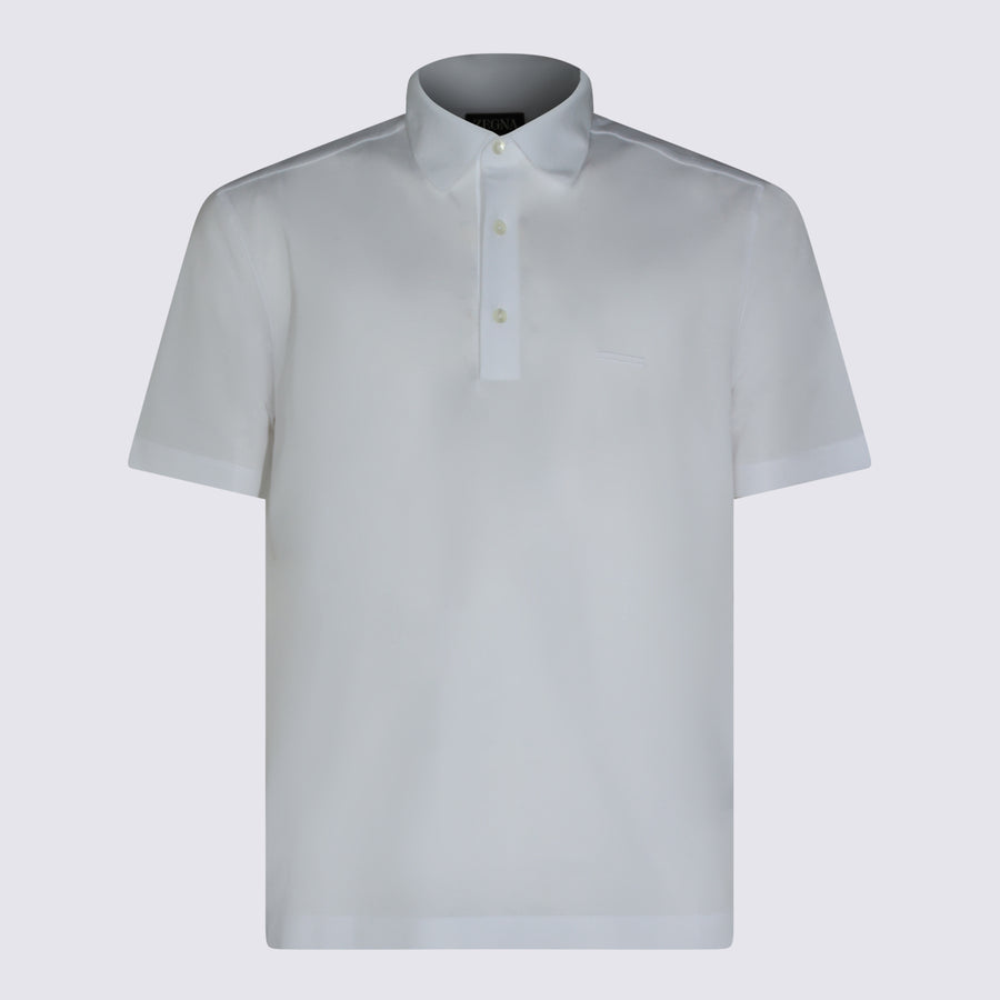Zegna 100% Cotton polo in white