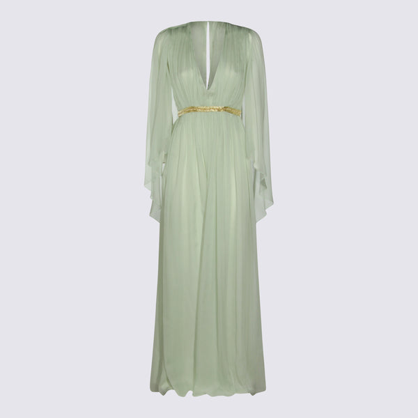 Alberta Ferretti 100% Silk dress in green