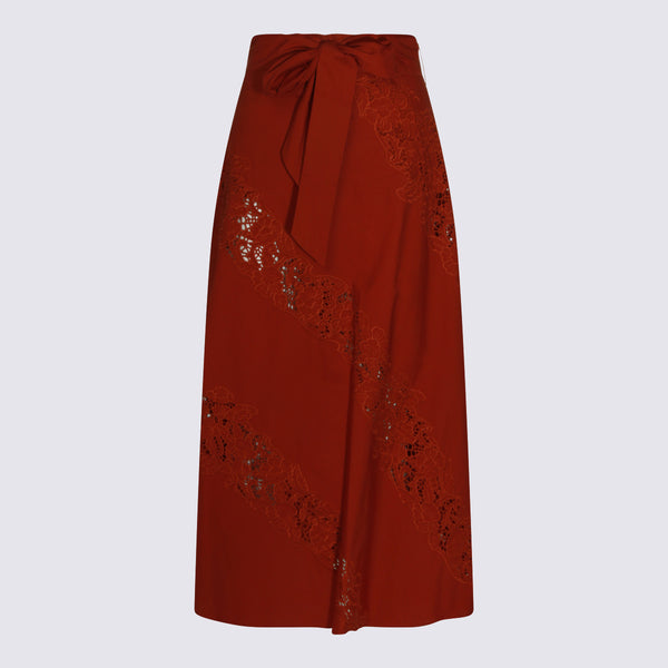 Twin-Set 100% Cotton skirt in brown