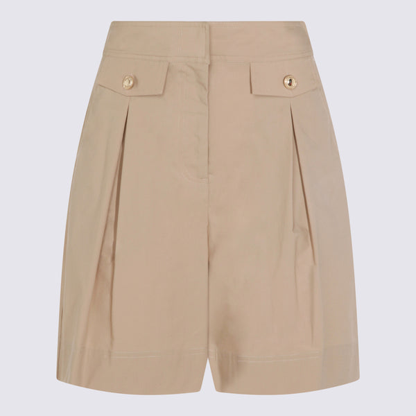 Twin-Set 96% cotton bermuda shorts in beige