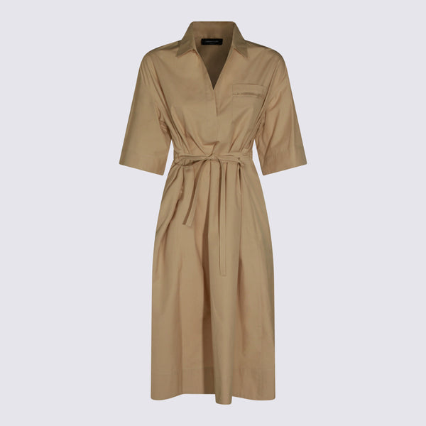 Fabiana Filippi 100% Cotton dress in beige