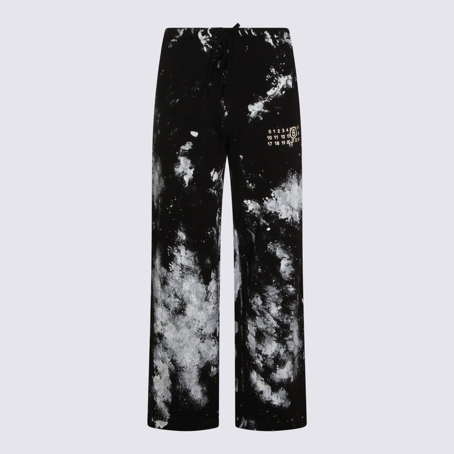 MM6 Maison Margiela 100% cotton trousers in black