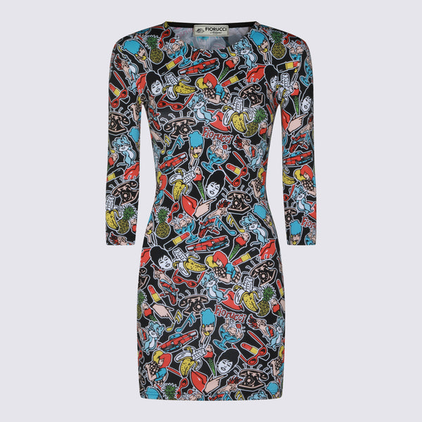 Fiorucci 83% Polyamide dress in multicolor