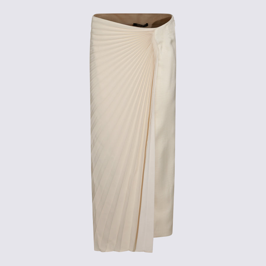 Roberto Cavalli 97% Viscose skirt in white