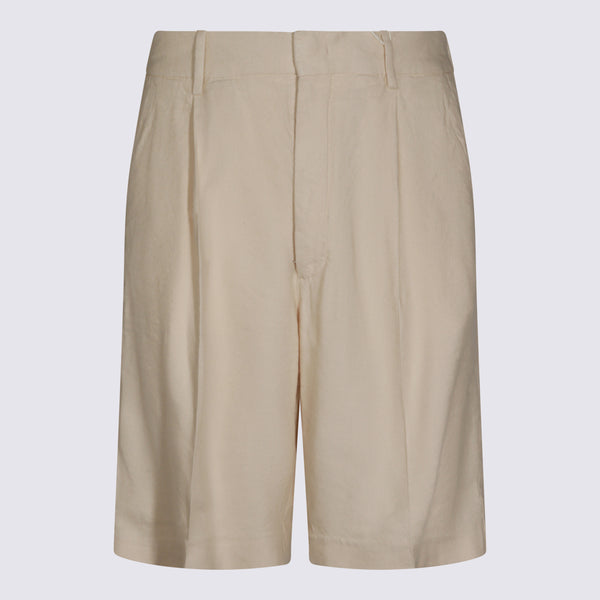Nn.07 57% viscose bermuda shorts in ivory