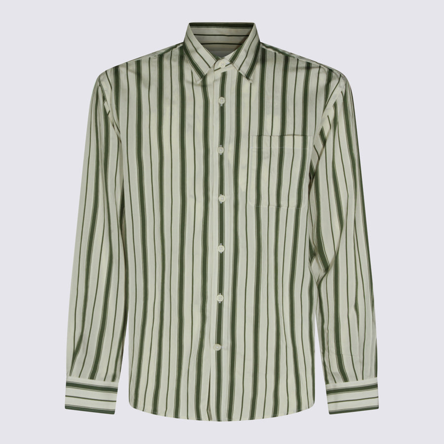 Nn.07 88% viscose shirt in green
