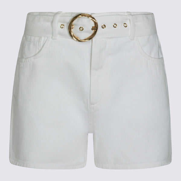 Twin-Set 100% Cotton denim shorts in white