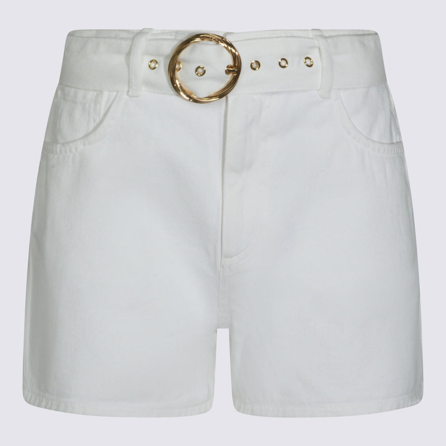 Twin-Set 100% Cotton denim shorts in white