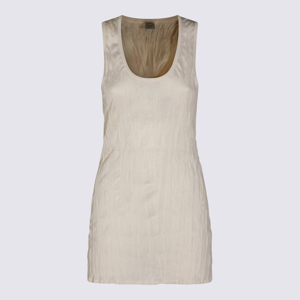 Toteme 75% Viscose tank top in beige