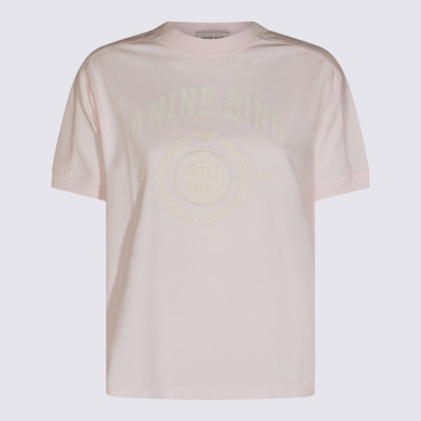 Anine Bing 100% Cotton t-shirt in pink