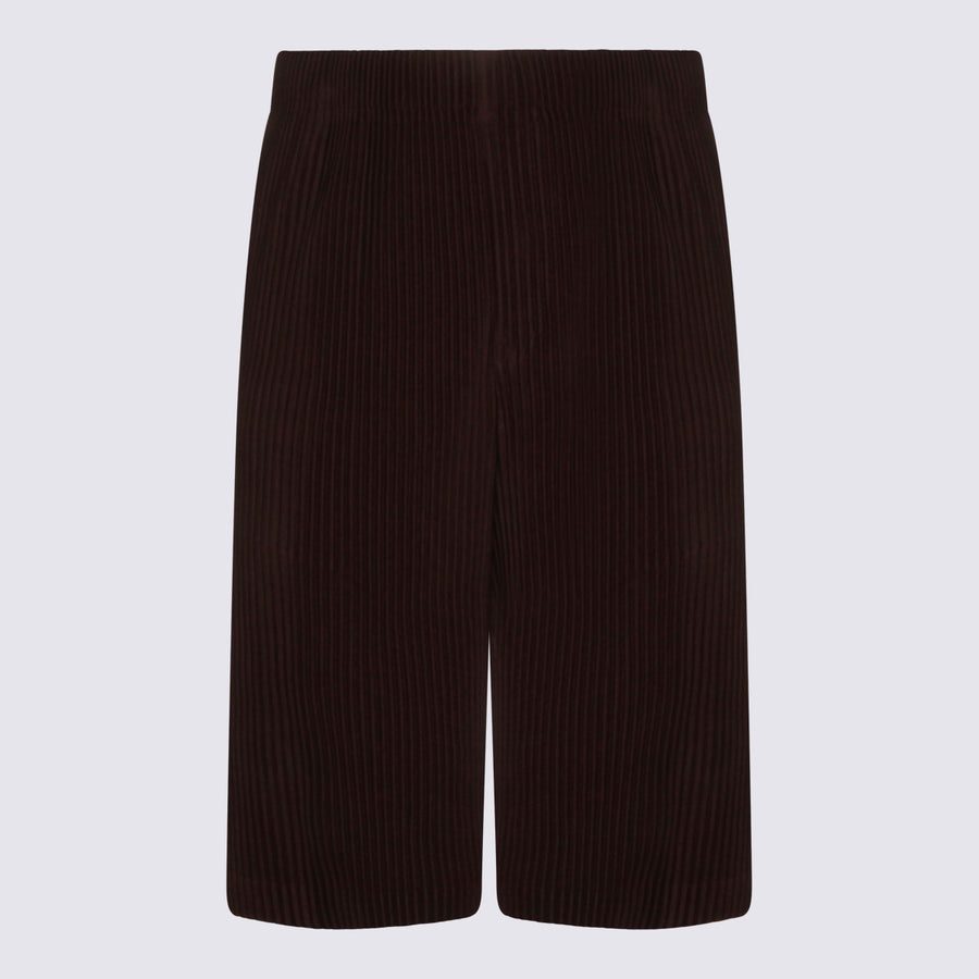 Homme Plisse Issey Miyake 100% Polyester bermuda shorts in purple