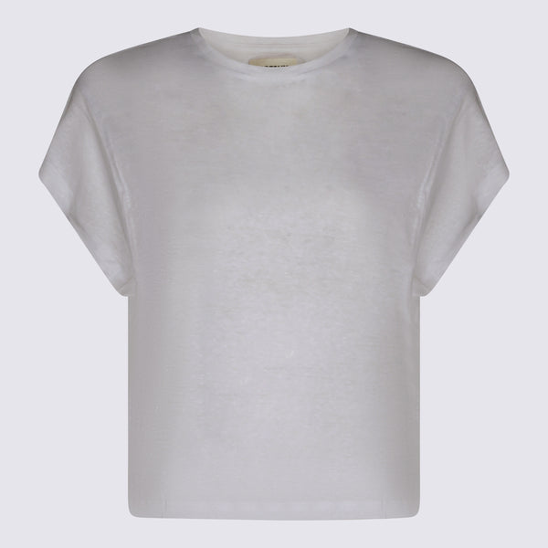 Not Shy 100% linen t-shirt in white
