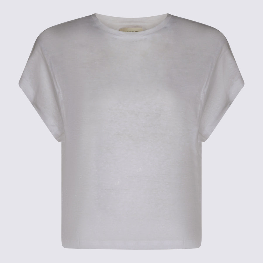 Not Shy 100% linen t-shirt in white