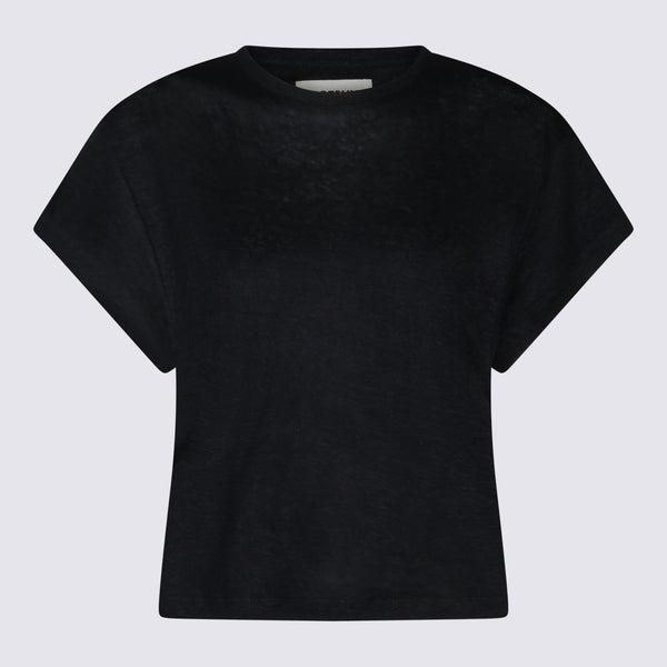Not Shy 100% Linen t-shirt in black