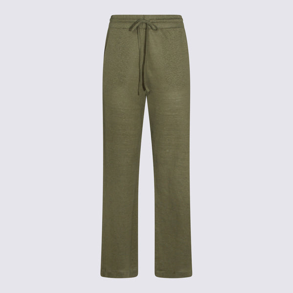 Not Shy 100% Linen trousers in green