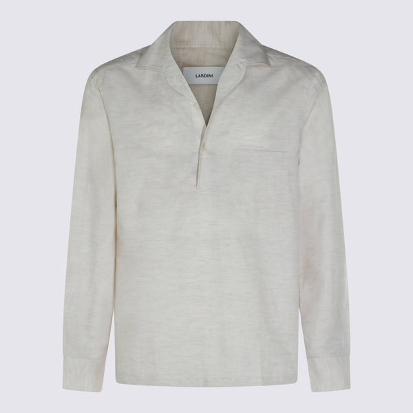 Lardini 58% Cotton shirt in beige