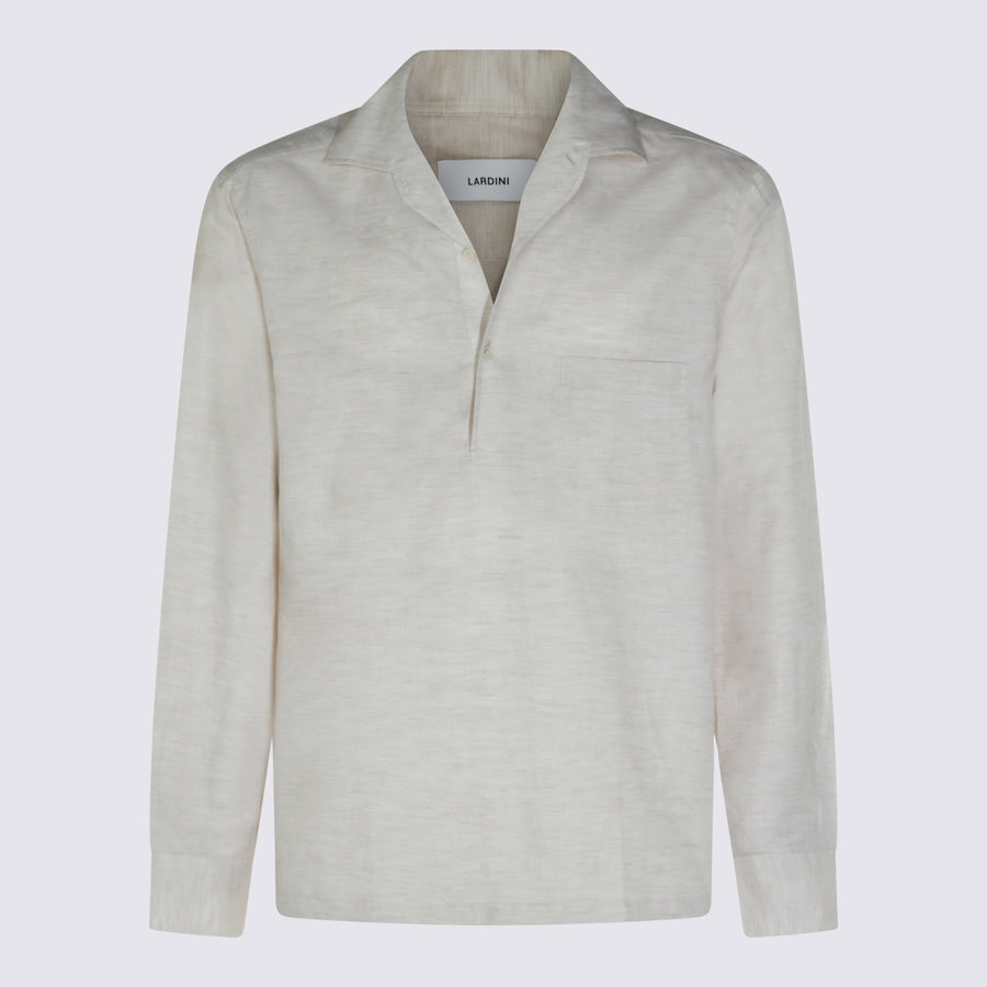 Lardini 58% Cotton shirt in beige