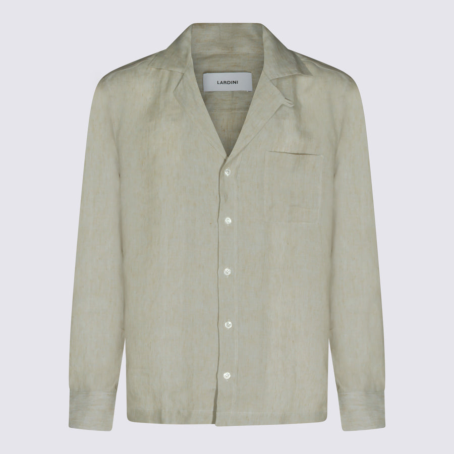 Lardini 100% Linen shirt in beige