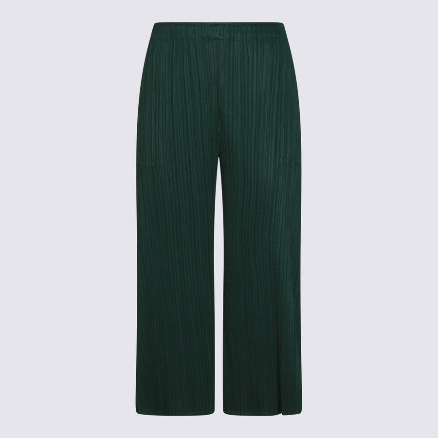 Pleats Please Issey Miyake 100% Polyester trousers in green