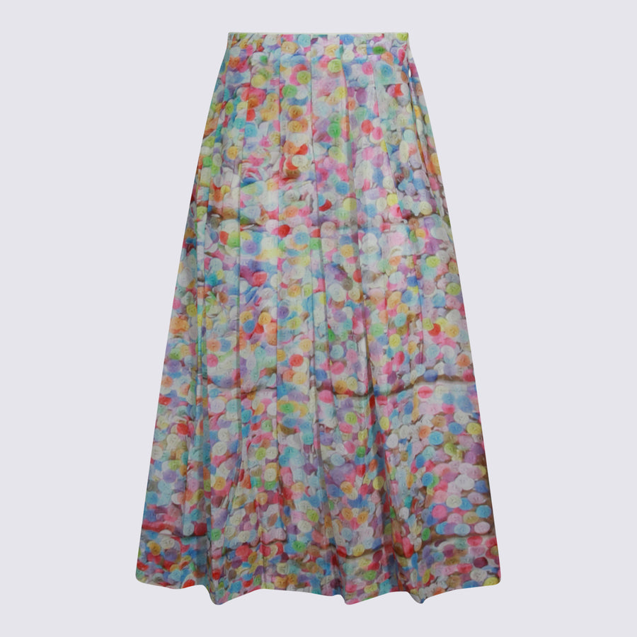 Talking Walls 20% silk skirt in multicolor