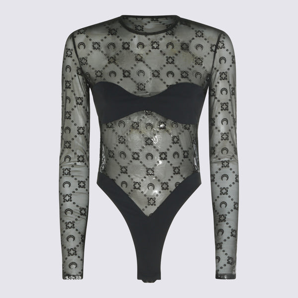 Marine Serre 84% Polyamide dress in gray