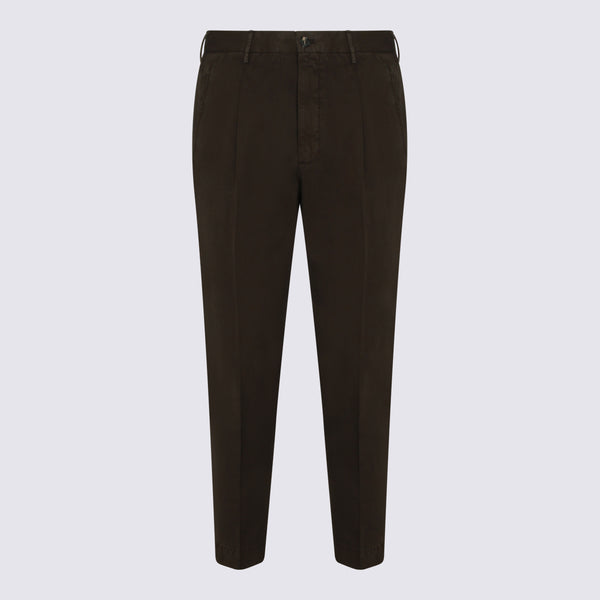 Incotex 100% cotton trousers in brown