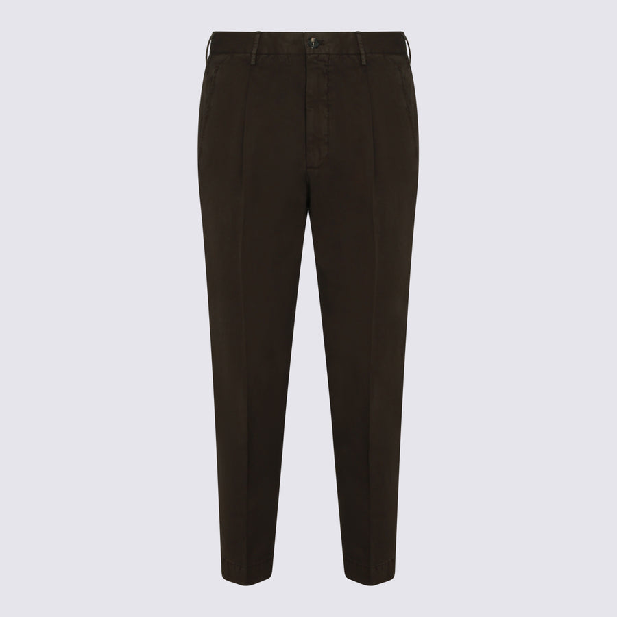 Incotex 100% cotton trousers in brown