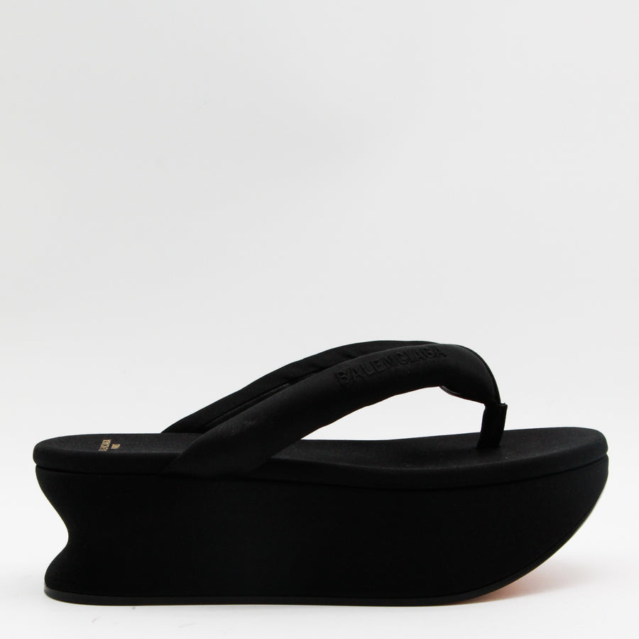Balenciaga Textile upper sandals in black