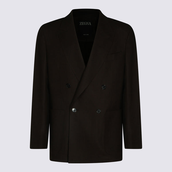 Zegna 100% Linen blazer in brown