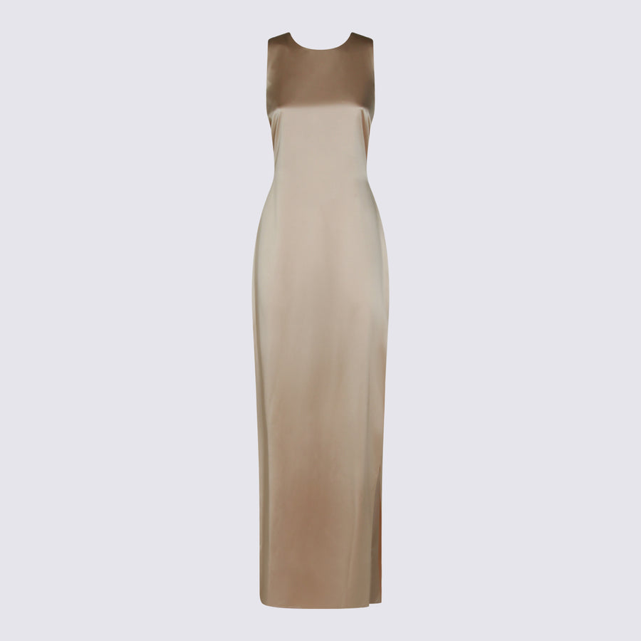 Max Mara 100% Silk dress in beige