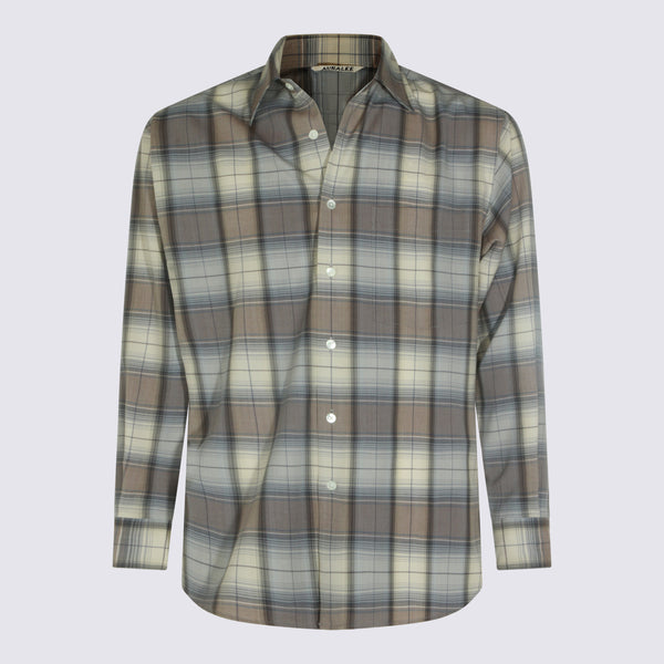 Auralee 100% Wool shirt in blue