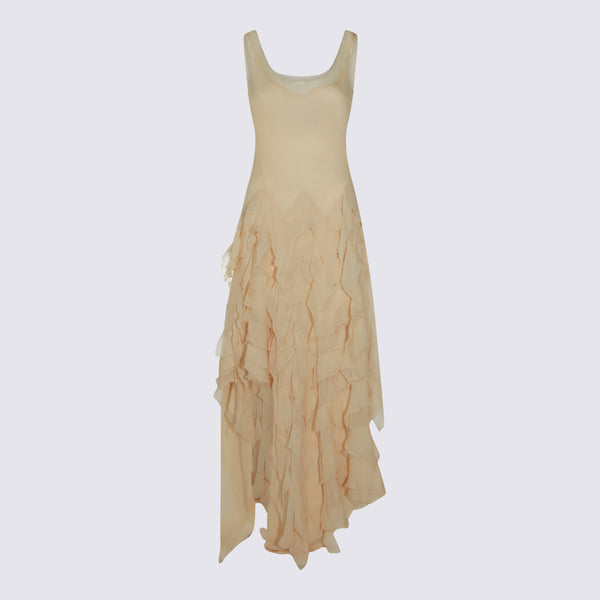 Blumarine Viscose dress in beige
