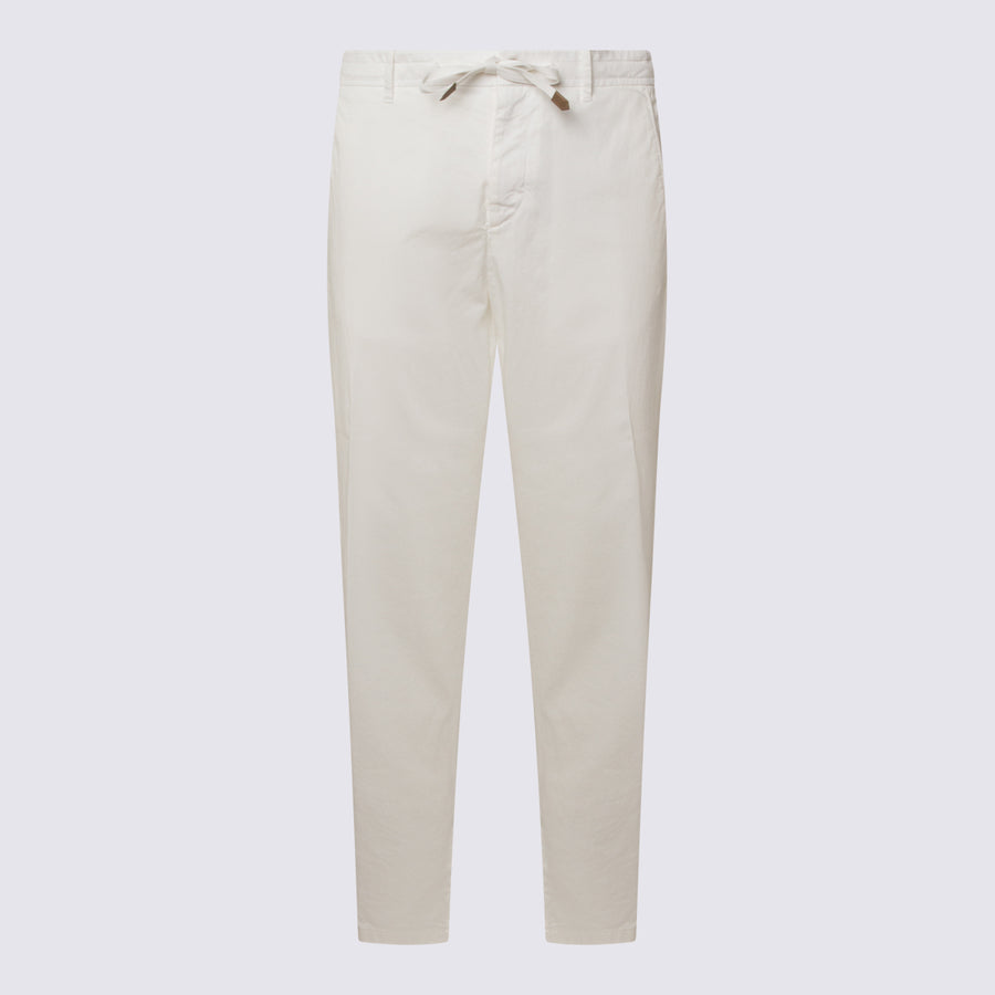 Canali Cotton-Linen blend trousers in beige