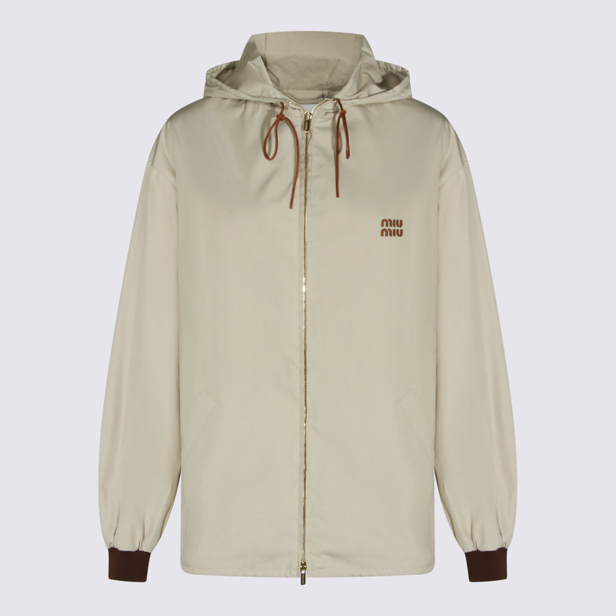 Miu Miu 75% cotton jacket in beige