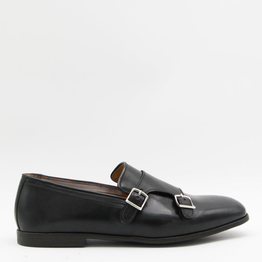 Mille885 Upper: Leather monk-strap loafer in black