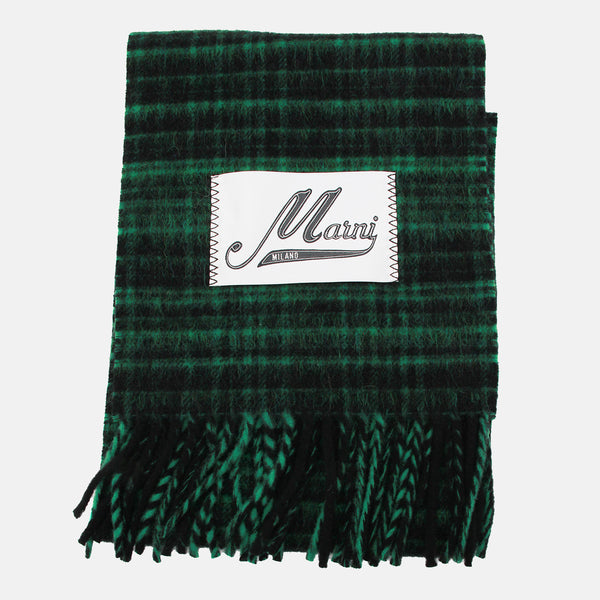 Marni 89% Virgin Wool scarf in green