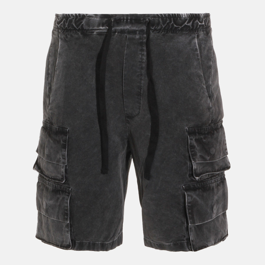 Maunakea 100% Cotton cargo shorts in black
