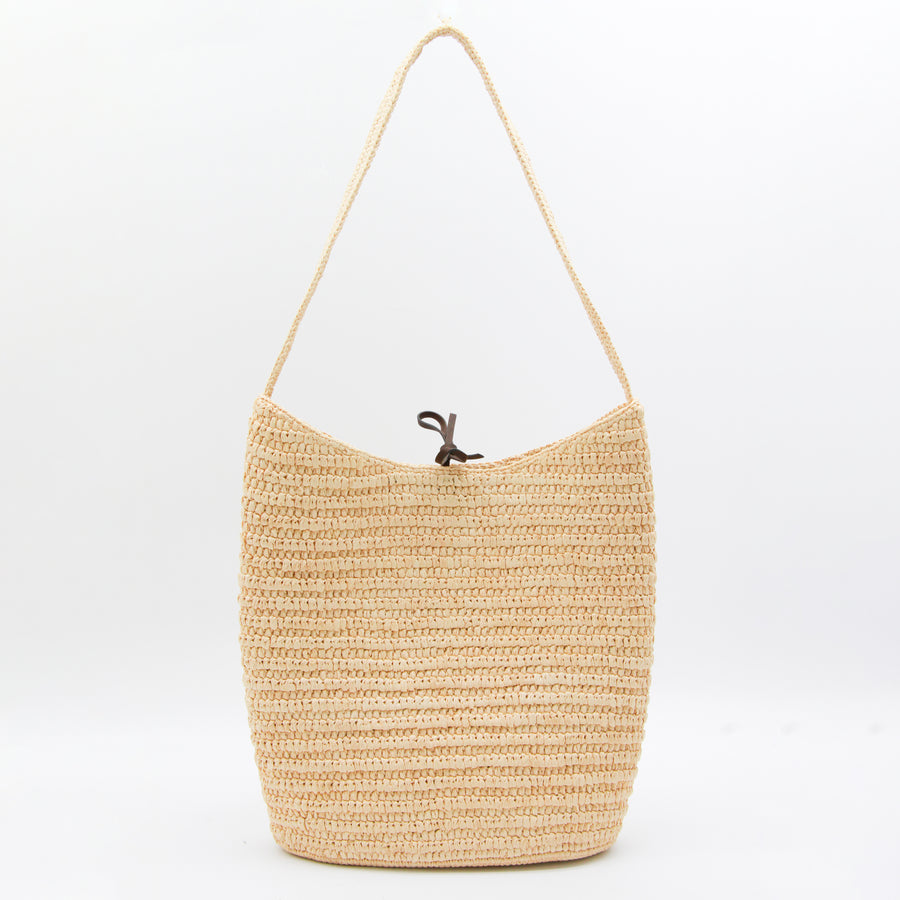The Row Straw shoulder bag in beige