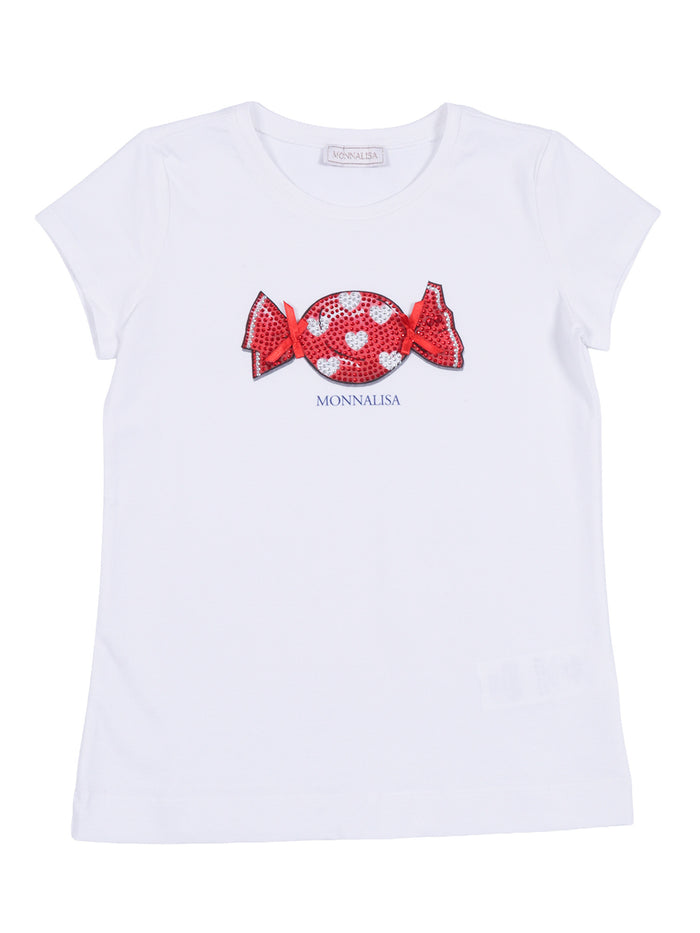 JERSEY T-SHIRT White Cotton Elastane Short Sleeves