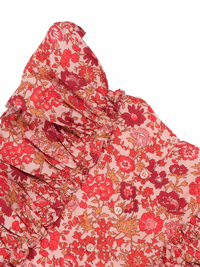 LIZZY DRESS Red Organic Cotton